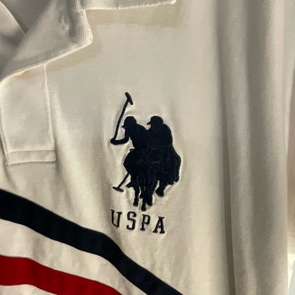 U.S. Polo‎ Association Men’s Red White Blue  Polo Logo Shirt Size XL - Picture 2 of 5